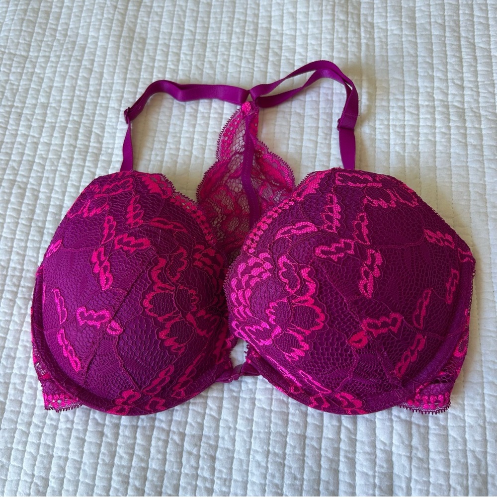 La SENZA Vibrant Lace Racerback Bra in Purple and Pink